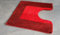 Kleine Wolke Francesca Granat Rot Badteppich 50x50 cm. Vorleger mit Ausschnitt