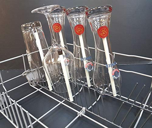 x-mike Soporte de cristal y botella para lavavajillas – Soporte para vasos de cerveza, copas de vino, botellas – 5 unidades