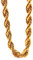 TUOKAY Direct 9mm Faux Big Gold Rope Chain Necklace, Sparkling 18K Fake Gold Rope Necklace Chain, 24 Very Pretty School Rapper Kit Costume Accessory, 24 inches long, Stainless Steel, No Gemstone