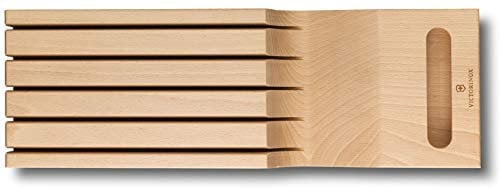 Victorinox Portacoltelli da cassetto senza contenuto, spazio per 5 coltelli da cucina, portacoltelli, salvaspazio, legno di faggio