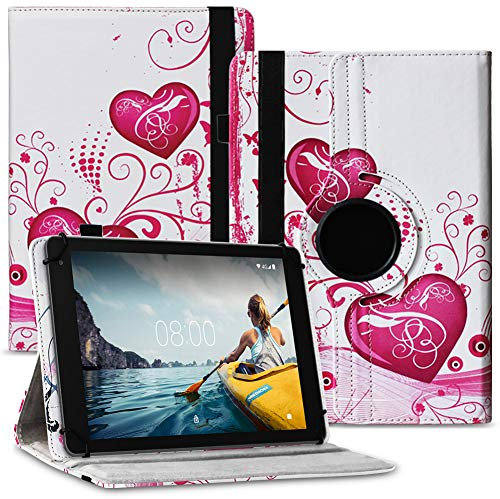 NAUCI Tablet Hülle kompatibel mit Bufo TP1040 TP1036 MB1001 Tasche Schutzhülle Case Universal Cover 10,1 Zoll aus Kunst-Leder Standfunktion 360° Drehbar, Farbe:Motiv 5