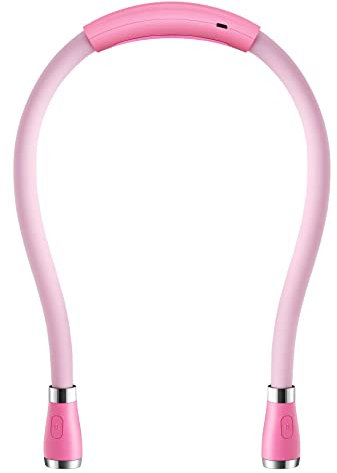 SingHong Lampada da lettura a LED a libro con luce USB ricaricabile, vivavoce, 4 lampadine a LED, 4 luminosità regolabile, per la lettura a letto o la lettura in auto (Rosa)