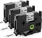 Suminey kompatible Schriftband als Ersatz für Brother P-touch bänder 9mm TZe-221 TZe221 TZe TZ AZe Tape 9mm x 8m Schwarz auf Weiß für Brother P Touch PT-D400 1010 1005 1000 H108 H105 H101T, 3x