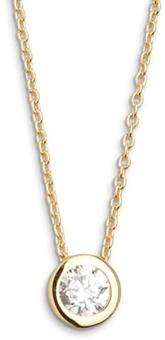 XENOX® Zarge Halskette - Damen Halskette aus hochwertigem 925/- Sterlingsilber mit Zirkonia Stein | XS7281G