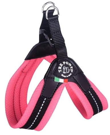 Tre Ponti Geschirr Easy Fit Soft Mesh mit Click Verschluss in div. Farben und Größen, Größe:Gr 2.5/34-38cm / bis 6kg, Farbe:pfirsich