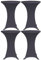 vidaXL 4X Stretch Tischhusse Husse Hussen Tisch Bistrotisch Stehtisch Stehtischhusse Stehtischhussen Tischhussen Tischdecke 80cm Anthrazit