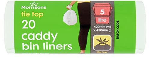 Morrisons 20 Bio Caddy Bin Liners, White, 5L