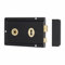 Verrou traditionnel à rebord noir 15,2 x 10,2 cm – Montage en surface – Convient pour les portes intérieures, abris de jardin et portails Infinity Decor®