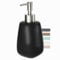 KADAX Dispenser di Sapone Liquido 400ml, Dosasapone in Ceramica, Portasapone per Detersivo Piatti, Accessori per Bagno e Cucina, Porta Sapone (Nero)
