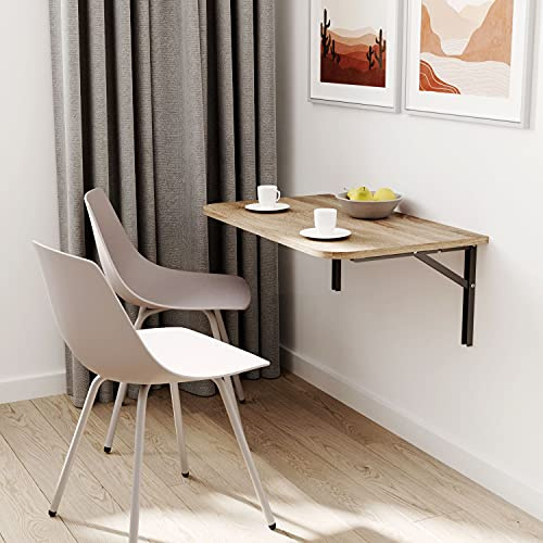 AKKE 80x60 | Wandklapptisch mit abgerundete Ecken Klapptisch Wandtisch Küchentisch Schreibtisch Kindertisch | TRÜFFEL