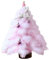 Betos - Albero di Natale in miniatura, 45 cm, rosa mini alberi di Natale con ciondoli di Natale, albero di pino da tavolo con base in legno, per desktop, decorazione natalizia