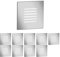 ledscom.de 10 LED luz de escalera/luz empotrada de pared FEX para interior y exterior, rejilla, angular, acero inoxidable, 85 x 85mm, blanco cálido