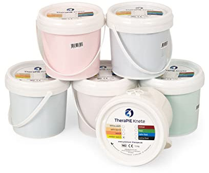 AFH TheraPIE Knete® 1,5 kg | Therapie Knetmasse | 6er Sparset inkl. Gratis AFH Knetfibel