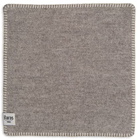 RØROS TWEED Stemor Sitzunterlage - aus norwegischer Lammwolle - Design von Kristine Five Melvaer - Maße: 45 x 45 cm (26570 - Grey)
