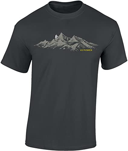 Fahrrad T-Shirt Herren : V2 Power - Mountainbike Shirt (Dark Grey XXL)