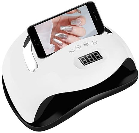 FORNETTO Lampada Unghie, LED Lampada LED ASCIUGA RAPIDO Smalto UV Professionale per Manicure Pedicure, Bianco, Rosa