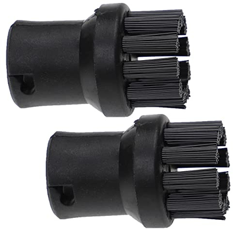 vhbw 2x Rundbürste kompatibel mit Kärcher K 1501 | K 1701, K 7000 MB, K 1605 AMWAY, K 1602 AMWAY, K 1405 Dampfreiniger - Dampfbürste