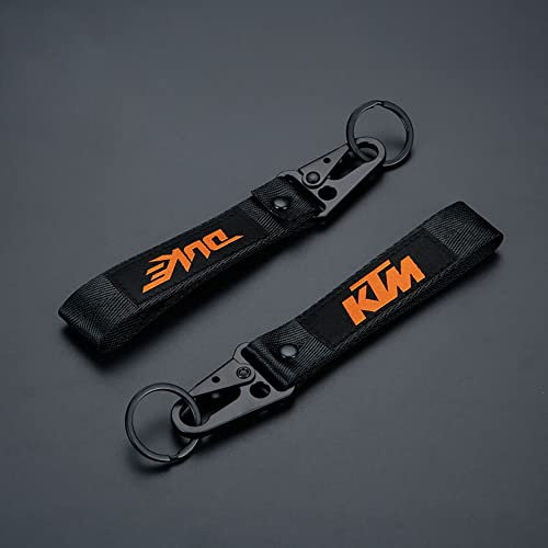 BUNCC Motorrad Polyester Stickerei Schlüsselring Anhänger Schlüsselring hängende Schnallen Lanyard Schlüsselkette für KTM