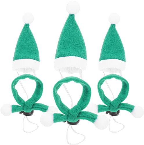 Amosfun 6stücke Hund Weihnachts Mütze Und Schal Haustier Kostüm Weihnachten Dekorativ Hut Für Party Zubehör Kleidungsstück Für Winter Feier