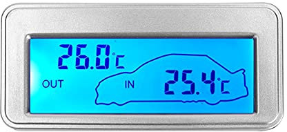 Thermometer Thermometer Kunststoff Silber (Schale) Auto Digital 12V LCD Display Indoor Outdoor Empfindlichkeitsthermometer Temperaturmesser