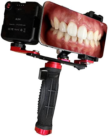 Bluetooth Dental Flash Light Equipo de Fotografía, Odontología LED Oral Filling Light para Dentista Iluminación Dental Photo Fill Light(016 Bluetooth + 37mm CPL)