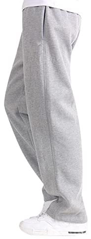 Duohropke Pantalon de jogging, pantalon d'hiver, pantalon de survêtement, pantalon de loisirs et d'extérieur, pantalon cargo, streetwear, gris, ample, jambes larges, coupe décontractée, pour homme,