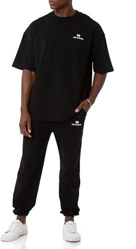 Redbridge Herren Basic Jogginganzug Tracksuit Set T-Shirt & Hose Schwarz S