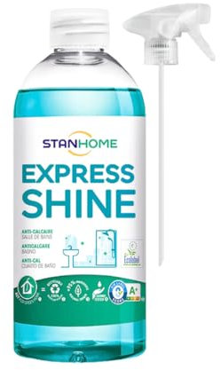 STANHOME Express Shine Nettoyant bain anti-calcaire détartrant, nettoyant Wc, élimine la saleté et le calcaire (500 ml) (1)