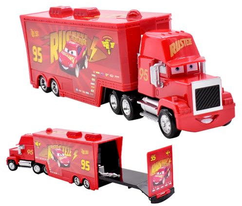 FISAPBXC Mc-Queen Spielzeugauto Set, Mc-Queen Modellauto Mc-Queen Kinderfahrzeuge Reibungsbetriebenes Spielzeugmodell Racing Modell Cartoon Auto Racer Transporter Sortiment für Jungen Mädchen Kinder