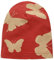 Pinokio dünne Beanie Mütze Imagine, rot Schmetterlingmuster Mädchen, Gr 47-53(53)