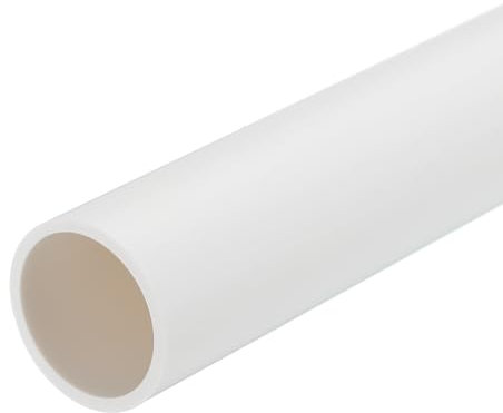 QUARKZMAN PVC Rigido Rotondo Tubo 27,2mm ID 32mm(1 1/4) OD 350mm Bianco Alto Impatto per Acqua Tubo Artigianato Cavo Manicotto