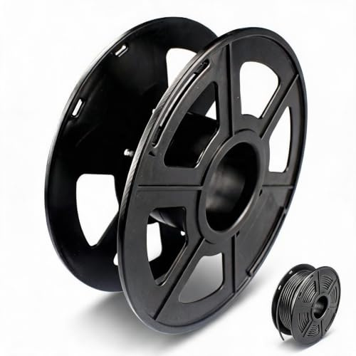 CARMOTTER Kabeltrommel, für leer, 25 m, strapazierfähig, schwarz, Kabeltrommelhalter für Haken, Campingkabel, Weihnachtsbeleuchtung, Radaufbewahrungsrolle (1 Stück)