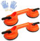 Flintronic 2 Stück Saugheber, Ergonomische Glassauger, 110-130kg Tragfähiger Vakuumheber Vakuum Saugnapf, Glasheber Glassauger Plattenheber für Sicheren Transport von Laminat, Glas, Marmor, Möbel