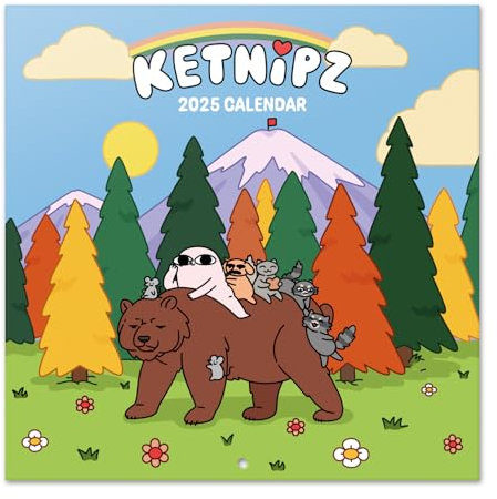 Grupo Erik Kalender 2025 Ketnipz Wandkalender 2025 Kalender 2025 Familienplaner 2025 30 x 30 cm Jahreskalender Familienkalender 2025