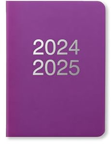 Letts of London Dazzle Schülerkalender 2024/2025, A6, Tagesansicht pro Seite, Violett