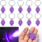POCKETMAN Lot de 10 mini porte-clés lumineux 395 UV - Petite lampe de poche - Lampe de poche avec pince en métal pour inspection des billets de banque - Fluorescente