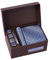 BRERA 67 Set Krawatten für Herren mit Taschentücher, Manschettenknöpfe, Krawattenklammer und Knopfdeckel elegant für Office, Hochzeit, Anzug, Hemd | Geschenkbox Hochzeit Herren | Männer Geschenkset