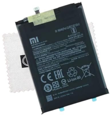 Batería para Original xiaomi BN54 Li-Ion para Redmi 9 / Note 9 con paño de Limpieza Shlok