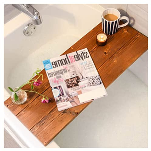 Bandeja de Madera para bañera, Bandeja para bañera, Estante de Almacenamiento para baño, Carrito de baño para Tableta de Libro de Copa de Vino, fácil de Limpiar