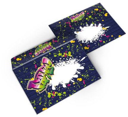 10 Briefumschläge Umschlag Kuvert Kinder Teens Erwachsene Unisex Graffiti bunt modern Jugendstill grün rosa neon