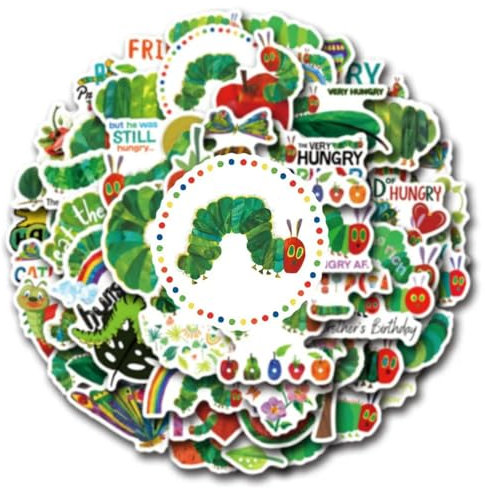 10/55 Stück Lustige Raupe Nimmersatt Aufkleber Cartoon Graffiti Aufkleber DIY Laptop Handy Gitarre Scrapbook