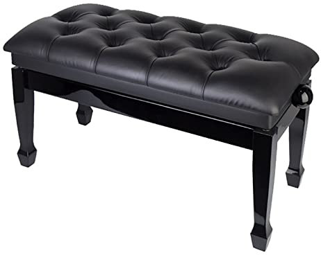 SGKOMN Klavierhocker, Luxus-Duett-Klavierbank, Keyboardhocker, professioneller gepolsterter 2-Personen-Keyboardsitz, höhenverstellbar