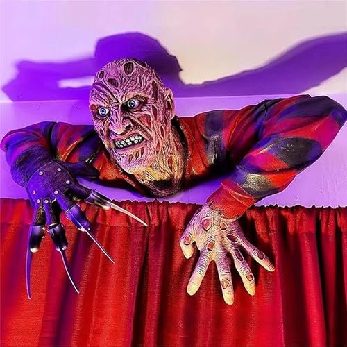 Halloween Gruselige Hof-Dekorationen, Freddy-Statue, Alptraum, Horror-Film, Gartenzwerge, Figur, Grab, Walker, schleichende blutige Requisite für Themenpark, Bar, Spukhaus, Requisiten, Horror-Layout,