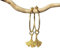 Gold Creole mit Ginkgo Blatt aus 24 K Vergoldetes Sterlingsilber, Spirituelles Symbol Schmuck Geschenk zu jedem Anlass, Einzigartige Designer Ohrringe