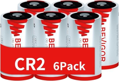 BEVIGOR CR2 3V Lithium Battery 6 Pack, High Capacity CR2 Batteries CR15h270 for Photo Flash, Flashlights and Alarm Systems Non-Rechargeable
