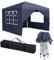 XINZI Pavillon 2.5x2.5 m Faltpavillon mit Wasserdicht Dach Stabil Winterfest Gartenpavillon 2.4-2.6 m Höhenverstellbar Faltbar Partyzelt UV-Schutz 50+ Gartenzelt Camping Pavillion, Anthrazit