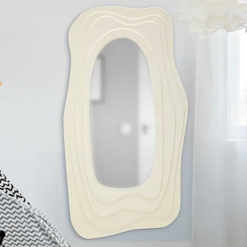 Dmora Spiegel Tiete 90x165 cm Weiß Strukturmaterial Glas