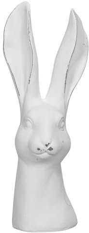 Hasenbüste Emil weiß aus Polyresin H28,5cm Osterhase Deko Ostern