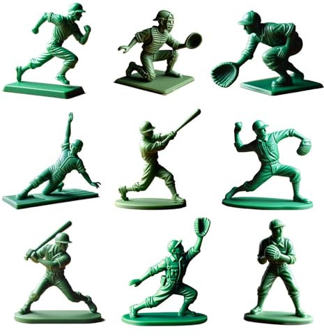 Pruojhw Baseballspieler Pitcher Figur, Klassische Baseball -Figuren | 9X 3D gedruckte Baseballspieler 2 Zoll Figur | Sportliebhaber Sammlung Tabletop Dekoration für Familie, Freunde