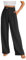 Generisch weiße hose damen 60 grad waschen 3/4 pflege weit, Schwarze Lange Weite Anzughose Damen Elegant - High Waist Lässig Freizeithose Culotte Bund Mit Taschen Business Palazzo Stoffhose